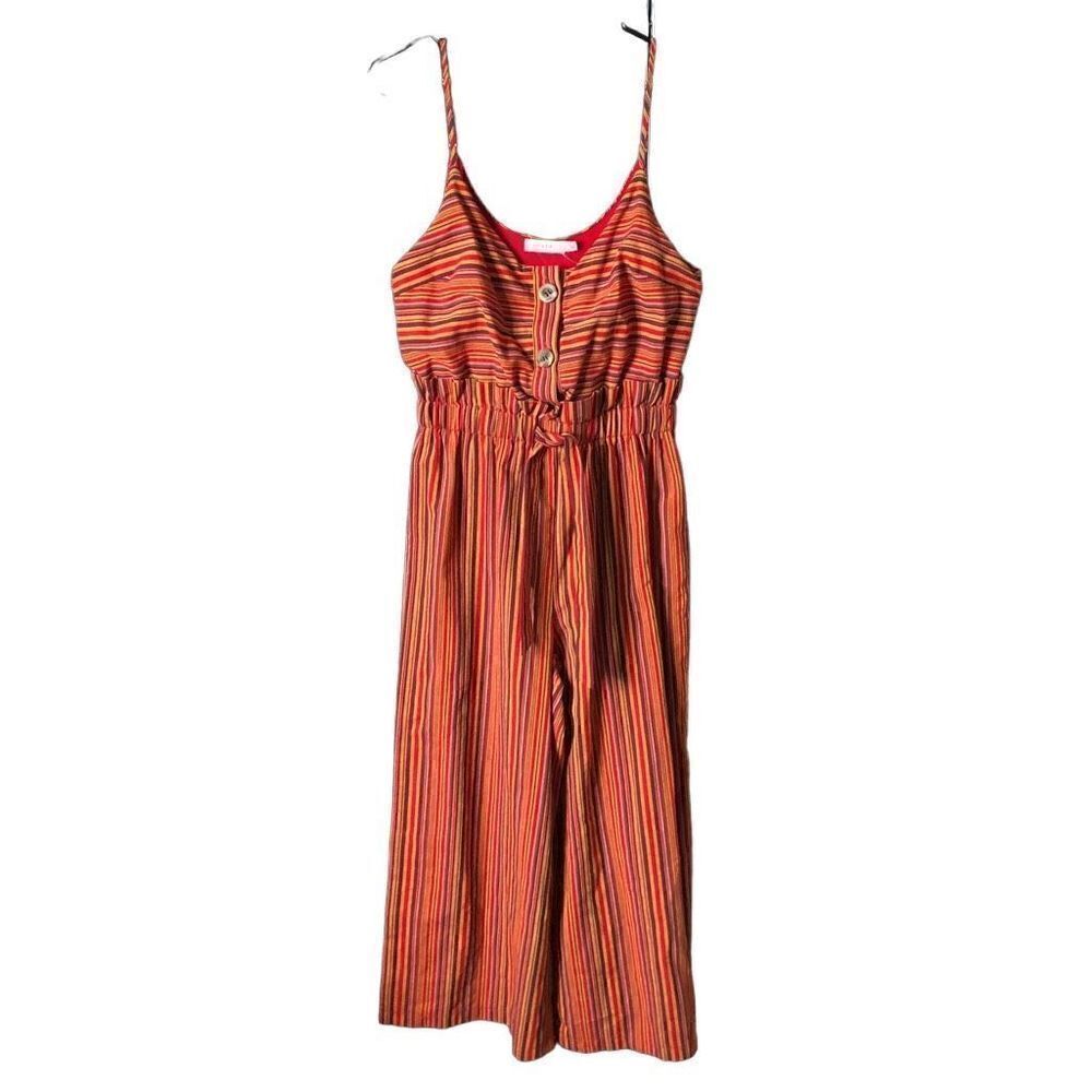 Lush Jumpsuit Women’s S Carnival Jumpsuit Multi Stripe Gypsy Boho Casual